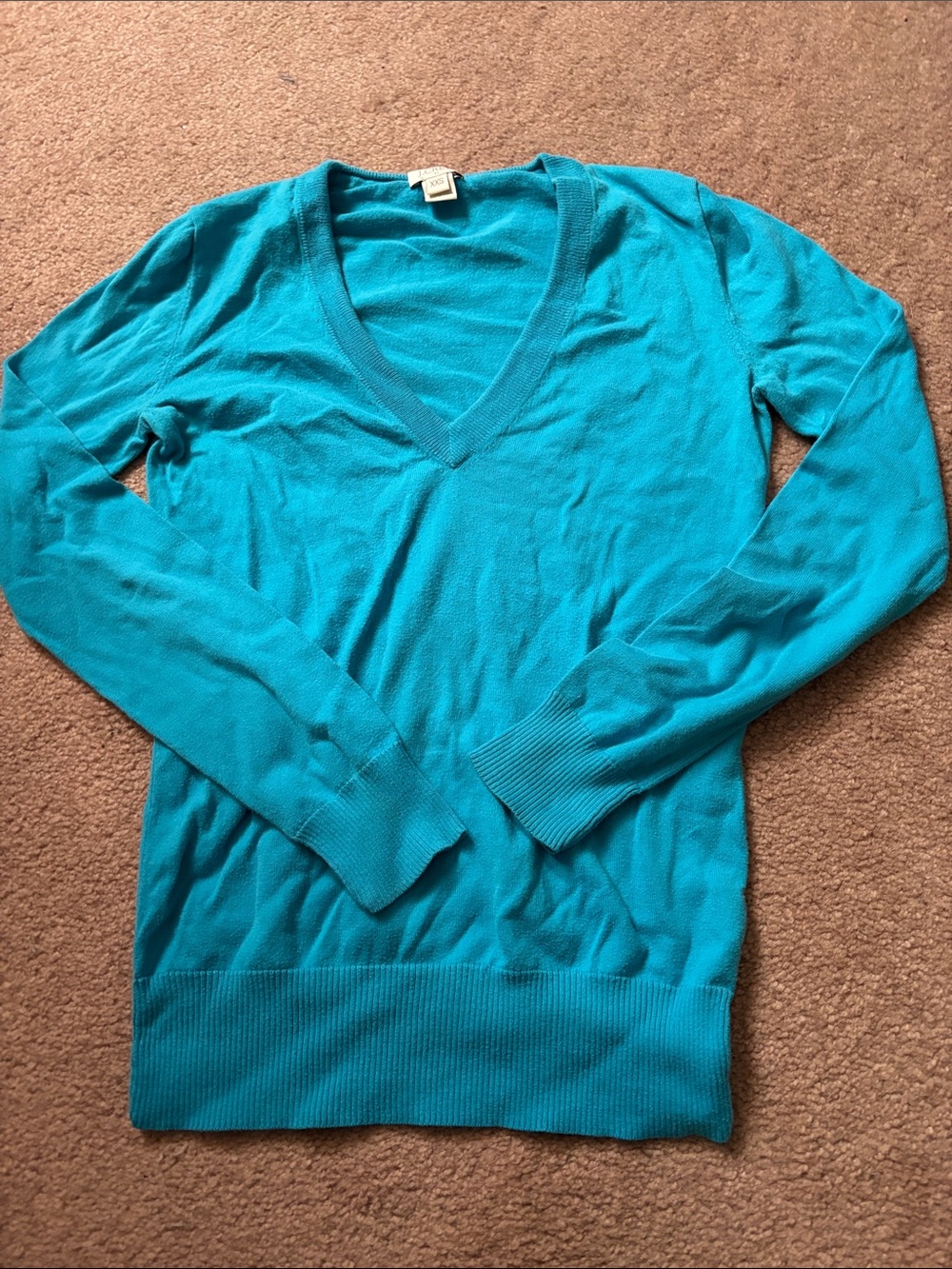 J-Crew Blue V-Neck Sweater